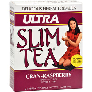 Hobe Labs Ultra Slim Tea Cran-raspberry - 24 Tea Bags - Vita-Shoppe.com