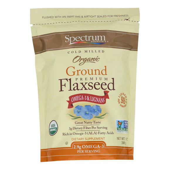 Spectrum Essentials Organic Ground Flaxseed - 14 Oz - Vita-Shoppe.com