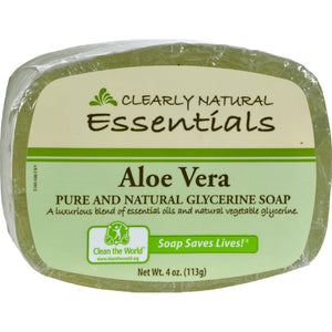 Clearly Natural Glycerine Bar Soap Aloe Vera - 4 Oz - Vita-Shoppe.com