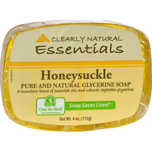 Clearly Natural Glycerine Bar Soap Honeysuckle - 4 Oz - Vita-Shoppe.com
