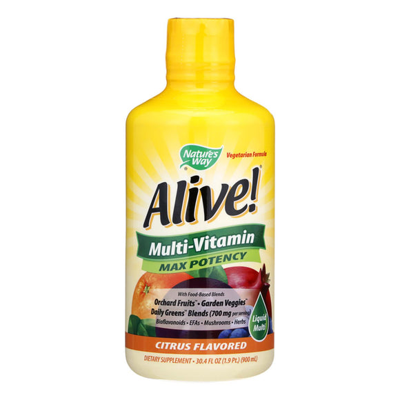 Nature's Way - Alive! Multi-vitamin - Max Potency - Citrus - 30 Fl Oz. - Vita-Shoppe.com
