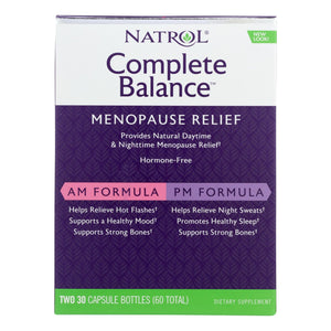 Natrol Complete Balance For Menopause Am - Pm - 60 Capsules - Vita-Shoppe.com