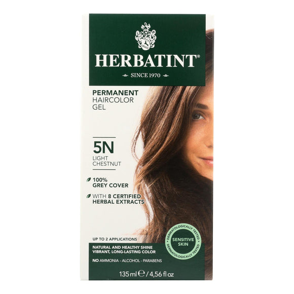 Herbatint Permanent Herbal Haircolour Gel 5n Light Chestnut - 135 Ml - Vita-Shoppe.com