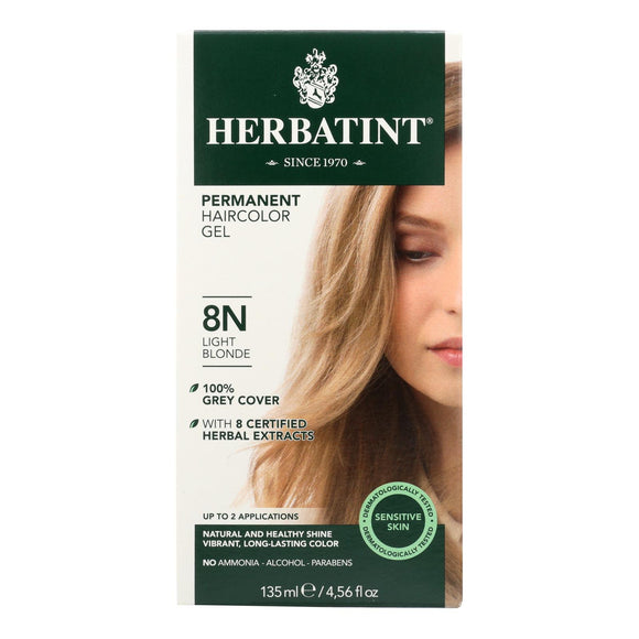 Herbatint Permanent Herbal Haircolour Gel 8n Light Blonde - 135 Ml - Vita-Shoppe.com