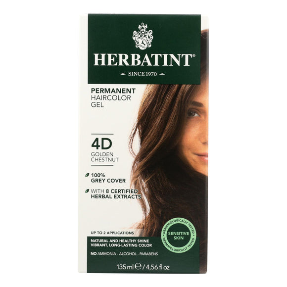Herbatint Permanent Herbal Haircolour Gel 4d Golden Chestnut - 135 Ml - Vita-Shoppe.com