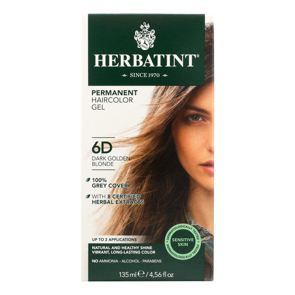 Herbatint Permanent Herbal Haircolour Gel 6d Dark Golden Blonde - 135 Ml - Vita-Shoppe.com