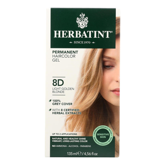 Herbatint Permanent Herbal Haircolour Gel 8d Light Golden Blonde - 135 Ml - Vita-Shoppe.com