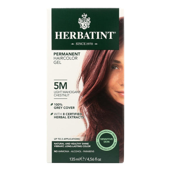 Herbatint Permanent Herbal Haircolour Gel 5m Light Mahogany Chestnut - 135 Ml - Vita-Shoppe.com