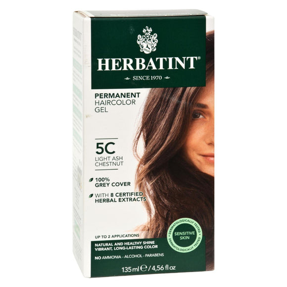 Herbatint Permanent Herbal Haircolour Gel 5c Light Ash Chestnut - 135 Ml - Vita-Shoppe.com