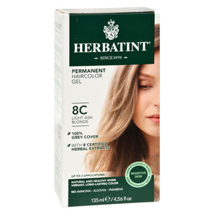 Herbatint Permanent Herbal Haircolour Gel 8c Light Ash Blonde - 135 Ml - Vita-Shoppe.com