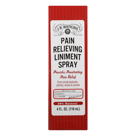 J.r. Watkins Natural Pain Relieving Liniment Spray - 4.0 Oz - Vita-Shoppe.com