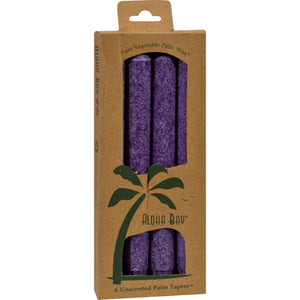 Aloha Bay Palm Tapers Violet - 4 Candles - Vita-Shoppe.com