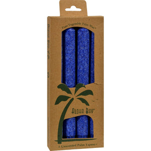 Aloha Bay Palm Tapers Royal Blue - 4 Candles - Vita-Shoppe.com