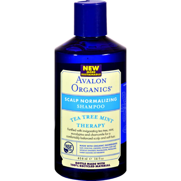 Avalon Organics Scalp Normalizing Shampoo Tea Tree Mint Therapy - 14 Fl Oz - Vita-Shoppe.com