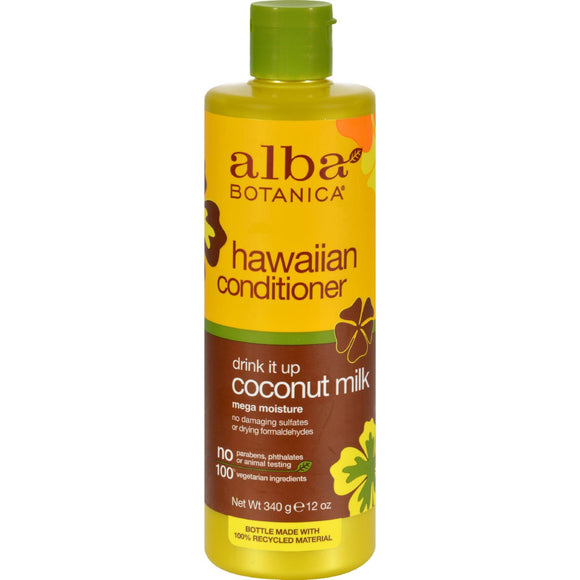 Alba Botanica Hawaiian Hair Conditioner Coconut Milk - 12 Fl Oz - Vita-Shoppe.com