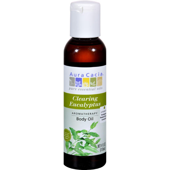 Aura Cacia Aromatherapy Bath Body And Massage Oil Eucalyptus Harvest - 4 Fl Oz - Vita-Shoppe.com