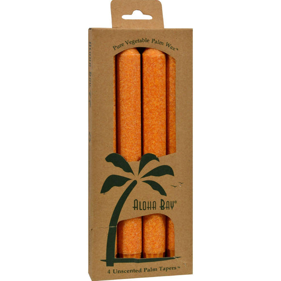 Aloha Bay Palm Tapers Orange - 4 Candles - Vita-Shoppe.com