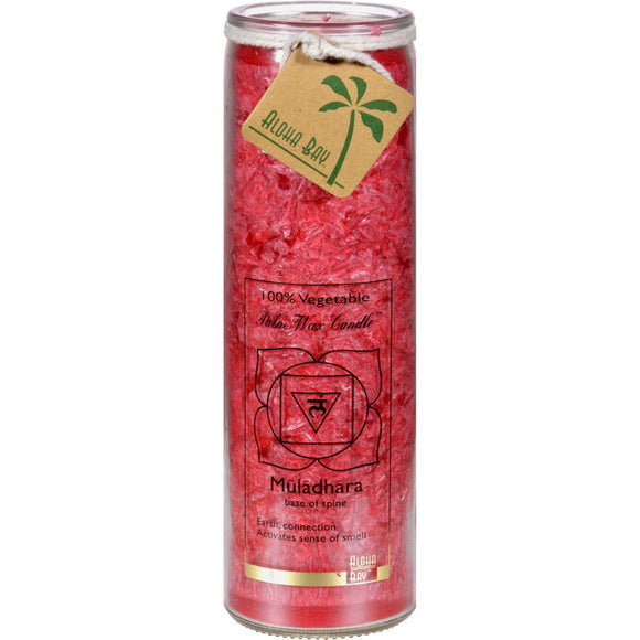 Aloha Bay Unscented Chakra Jar Money Muladhara Red - 1 Candle - Vita-Shoppe.com