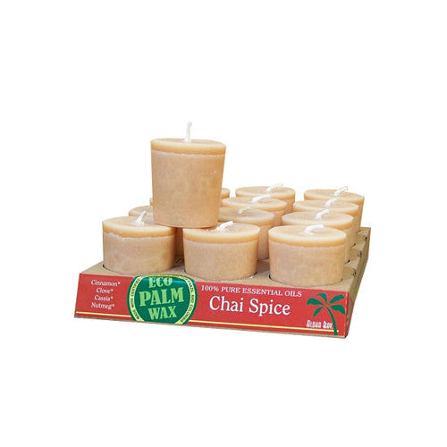 Aloha Bay - Candle Votive Essential Oil Chai Spice - 12 Candles - Case Of 12 - Vita-Shoppe.com