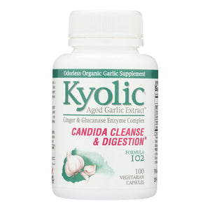 Kyolic - Aged Garlic Extract Candida Cleanse And Digestion Formula 102 - 100 Vegetarian Capsules - Vita-Shoppe.com