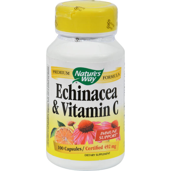 Nature's Way Echinacea And Vitamin C - 492 Mg - 100 Capsules - Vita-Shoppe.com