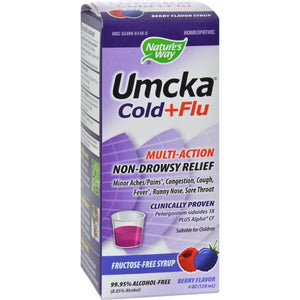 Nature's Way Umcka Cold And Flu Sugar-free Syrup Berry - 4 Fl Oz - Vita-Shoppe.com