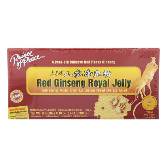 Prince Of Peace Red Ginseng - Royal Jelly - 10 Cc - 10 Count - Vita-Shoppe.com