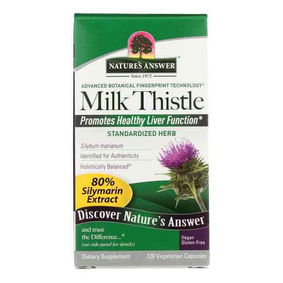 Nature's Answer - Milk Thistle Seed Extract - 120 Vegetarian Capsules - Vita-Shoppe.com