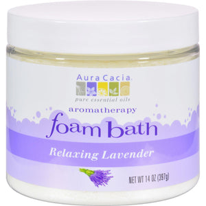 Aura Cacia Foam Bath Relaxing Lavender - 14 Oz - Vita-Shoppe.com