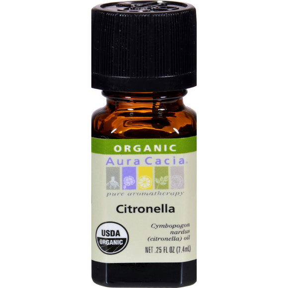 Aura Cacia Organic Essential Oil - Citronella - .25 Oz - Vita-Shoppe.com