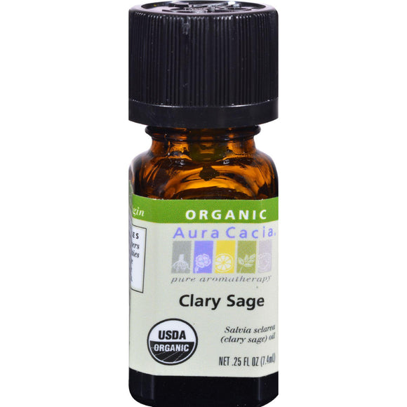 Aura Cacia Organic Essential Oil - Clary Sage - .25 Oz - Vita-Shoppe.com