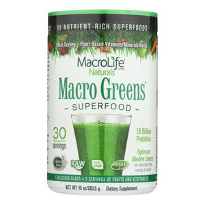 Macrolife Naturals Macro Greens - 10 Oz - Vita-Shoppe.com