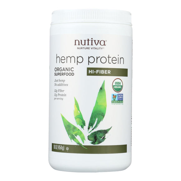 Nutiva Organic Hemp Protein Hi-fiber - 16 Oz - Vita-Shoppe.com