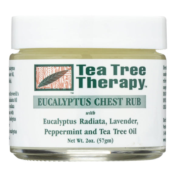 Tea Tree Therapy Eucalyptus Chest Rub Eucalyptus Australiana Lavender Peppermint And Tea Tree Oil - 2 Oz - Vita-Shoppe.com