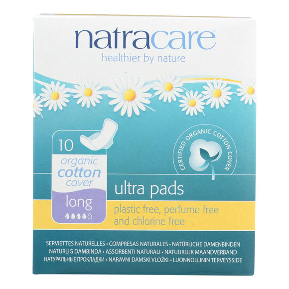 Natracare Natural Uitra Pads W-wings - Long W-organic Cotton Cover - 10 Pack - Vita-Shoppe.com