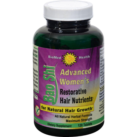 Biomed Health Advanced Women's Bao Shi Restorative Hair Nutrients - 120 Caplets - Vita-Shoppe.com