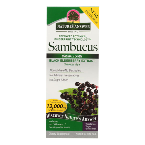 Nature's Answer - Sambucus Nigra Black Elder Berry Extract - 8 Fl Oz - Vita-Shoppe.com