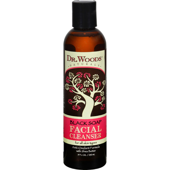 Dr. Woods Facial Cleanser Black Soap And Shea Butter - 8 Fl Oz - Vita-Shoppe.com