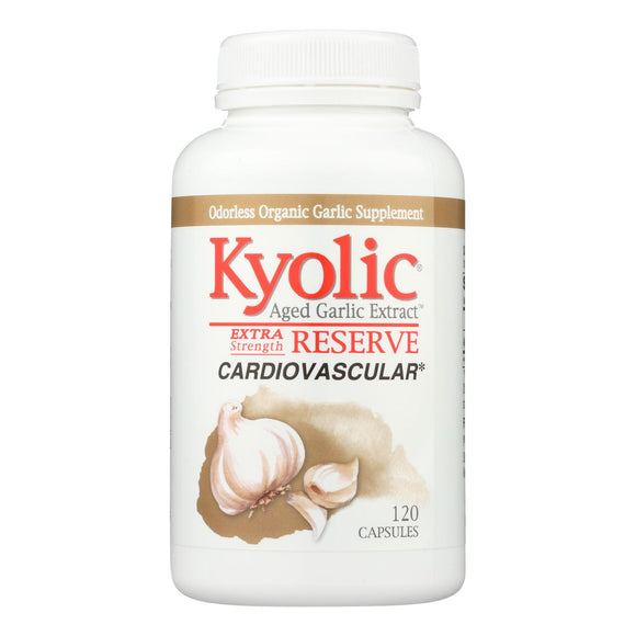 Kyolic - Aged Garlic Extract Cardiovascular Extra Strength Reserve - 120 Capsules - Vita-Shoppe.com