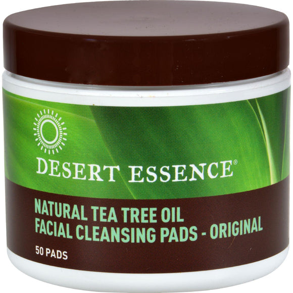 Desert Essence Natural Tea Tree Oil Facial Cleansing Pads - Original - 50 Pads - Vita-Shoppe.com