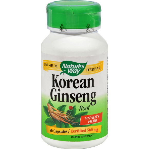 Nature's Way Korean Ginseng Root - 50 Capsules - Vita-Shoppe.com