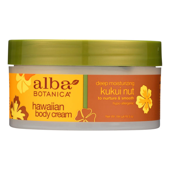 Alba Botanica - Hawaiian Body Cream Kukui Nut - 6.5 Oz - Vita-Shoppe.com