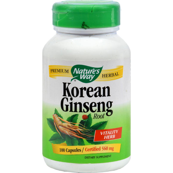 Nature's Way Korean Ginseng Root - 100 Capsules - Vita-Shoppe.com