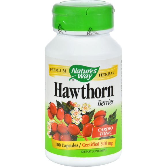 Nature's Way Hawthorn Berries - 510 Mg - 100 Capsules - Vita-Shoppe.com