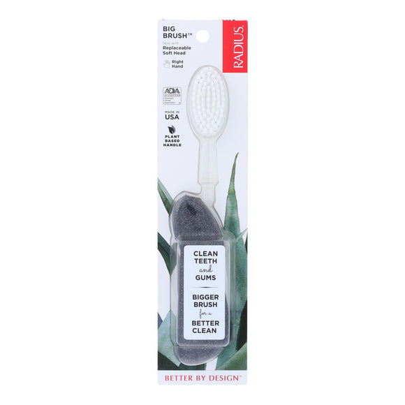Radius - Original/Big Brush Right Hand Toothbrush Soft Bristles - Case Of 6 - Vita-Shoppe.com