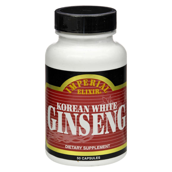Imperial Elixir Korean White Ginseng - 500 Mg - 50 Capsules - Vita-Shoppe.com