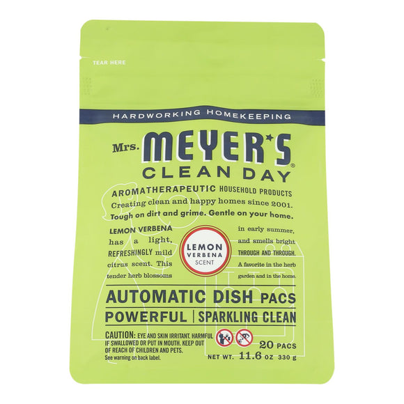 Mrs. Meyer's Clean Day - Automatic Dishwasher Packs - Lemon Verbena - Case Of 6 - 12.7 Oz - Vita-Shoppe.com