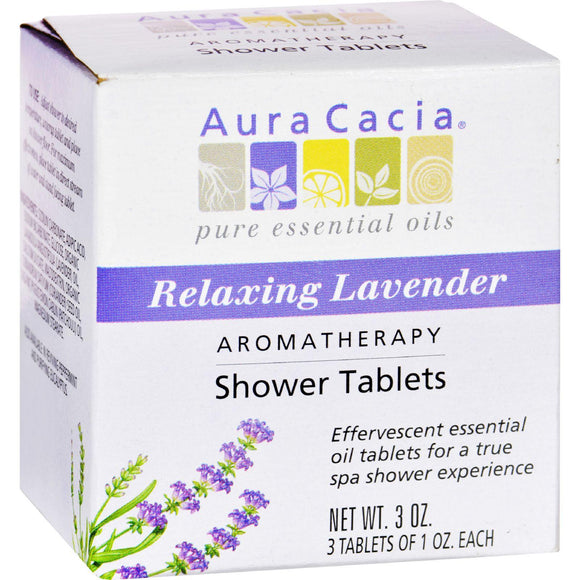 Aura Cacia Aromatherapy Shower Tablets Relaxing Lavender - 3 Tablets - Vita-Shoppe.com