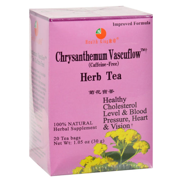 Health King Chrysanthemum Vascuflow Herb Tea - 20 Tea Bags - Vita-Shoppe.com