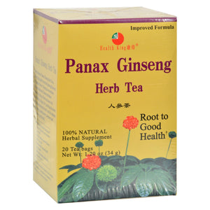 Health King Medicinal Teas Panax Ginseng Herb Tea - 20 Tea Bags - Vita-Shoppe.com